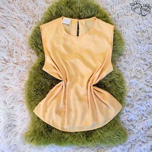 Vintage ⋆ Banana Cream ⋆ Poly Blouse